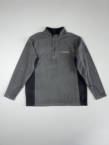 Columbia Grey & Black Quarter-Zip Performance Fleece Pullover (XL)