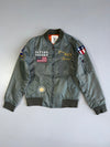 ZMilitary Inspired Flying Tigers MA-1 Flight Embroidered patches Jacket (S)