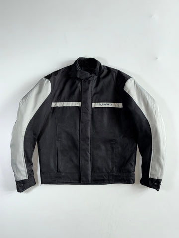 Vintage Kamo Bikewear Black & Grey Motorcycle Jacket Paded (L)