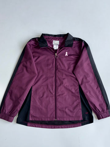 New Balance Pink Ribbon Track Jacket – Maroon/Black (M)