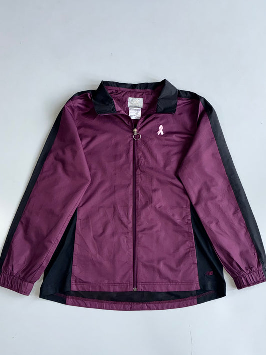 New Balance Pink Ribbon Track Jacket – Maroon/Black (M)