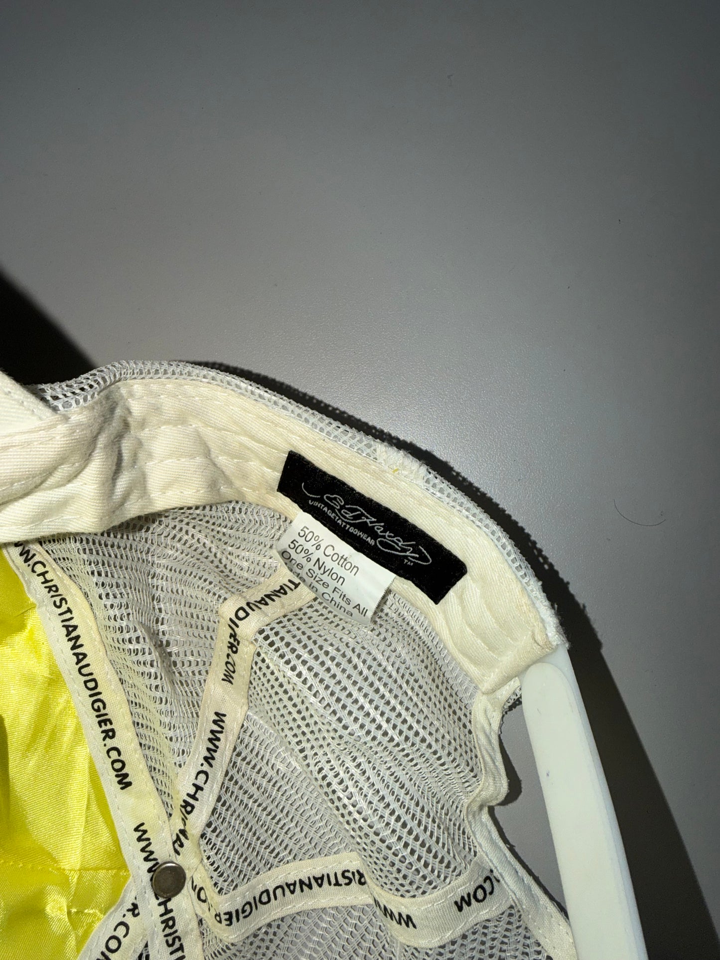 ZAuthentic Ed Hardy Skull & Panther Rhinestone Trucker Cap (Adjustable Fit)