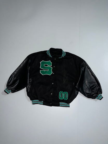 ZSuper Premium Varsity Jacket Leather sleeve  OVERSIZED (S)
