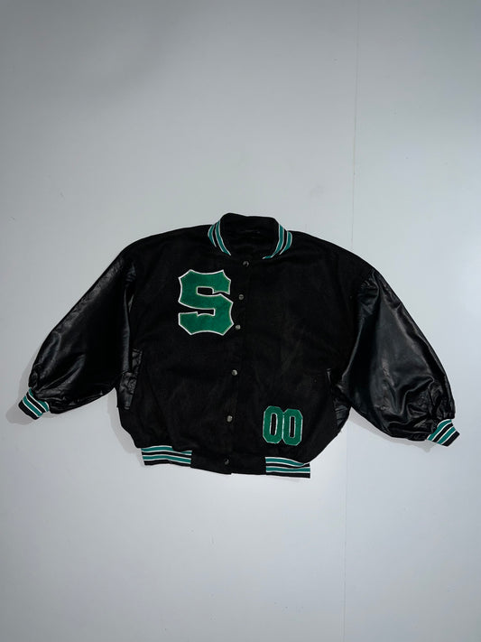 ZSuper Premium Varsity Jacket Leather sleeve  OVERSIZED (S)