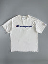Champion Script Logo Short Sleeve Tee White/Navy (L)