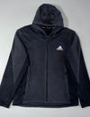 Adidas Training Textured Fleece Jacket – Black (L)