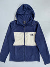 The North Face | Colorblock Fleece Full-Zip Hoodie | Navy & Cream (M)