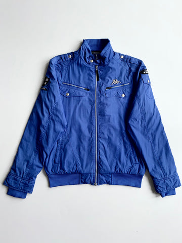 Kappa Royal Blue Racer Bomber Jacket – Quilted Padded with Patches (M)