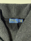 Polo Ralph Lauren “P” Varsity Patch Shawl Collar Cardigan – Charcoal (XXS)