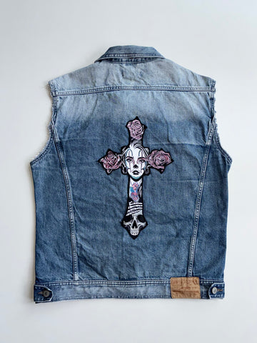 Jack & Jones Vintage Distressed Denim Vest (L)