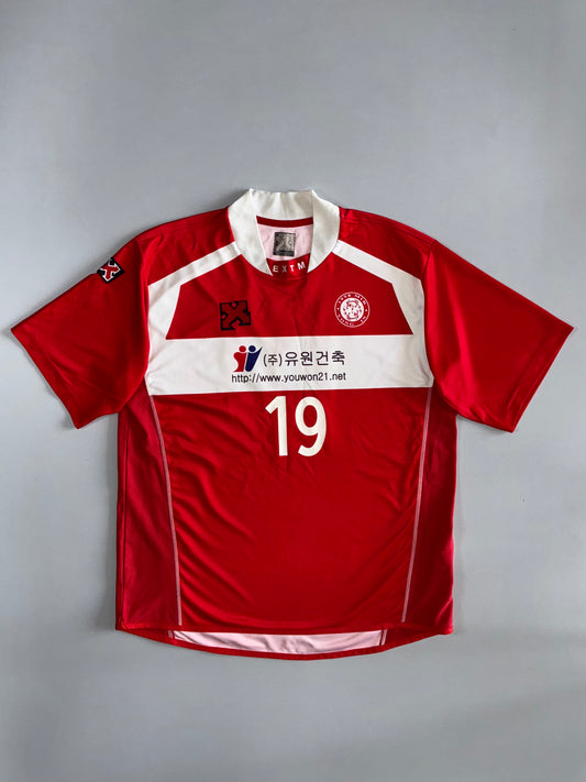 EXTM Korean Football Club Match Jersey #19 — Red/White (L)