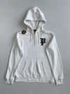 Polo Ralph Lauren White Half-Zip Hoodie with Gothic ‘P’ Chenille Patch(L)