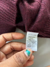 Calvin Klein Extra-Fine Italian Merino Wool Cable Knit Sweater – Burgundy (L)