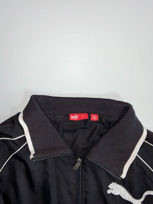 Puma Track Jacket – Black with White Piping (2XL)