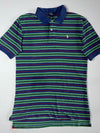 Polo Ralph Lauren Striped Polo Shirt Navy Green Red Youth (M)
