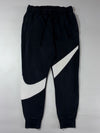 Nike Oversized Swoosh Black Fleece Jogger Pants (W:37) (L:40)