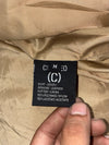 Closed Tan Suede Western Yoke Jacket with Piped Trim & Snap Buttons (S)