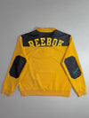 Vintage Reebok Classic Quarter-Zip Polar Fleece – Mustard Yellow/Grey Shoulder Panel (XL/2XL)