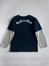Big Train “All or Nothing” Skeleton Graphic Double-Sleeve Tee Black/ Grey Front fully embroidered (X/L)