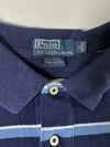Polo Ralph Lauren | Navy & Sky Blue Striped Custom Fit Polo | (2XL)