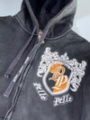 Pelle Pelle Crest Logo Zip Hoodie Black Embroidered (XL)