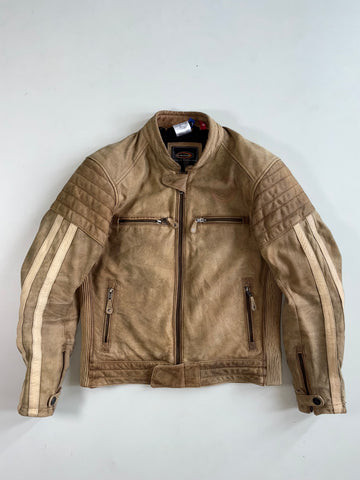 Held Urban Range Distressed Leather Café Racer Jacket completely padded(S)