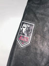 AJS Distressed Black Leather Belted Field Riding Jackets Jacket ( Xl/2XL)