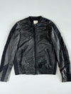 Diesel Distressed Black Leather Racer Jacket (S/M)