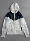 Nike | White & Navy Hooded Windbreaker (L/XL)
