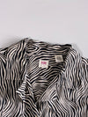 Levi's Zebra Print Button-Up Shirt — Black & White / Oversized Fit (XL)