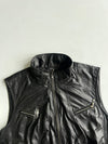 Bonita Leather Womens Moto Vest (L)