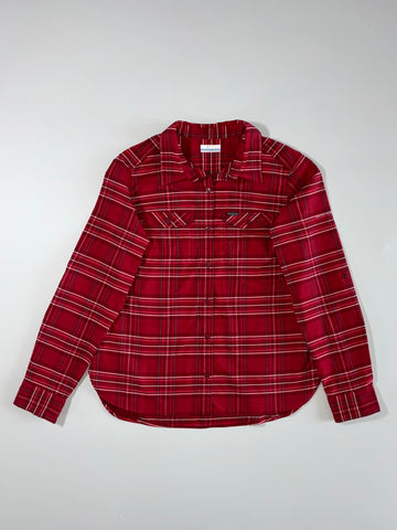 Columbia Omni-Wick Plaid Flannel Shirt - Red (L)