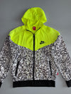 Nike Sportswear Windrunner Neon Volt & Geometric Print Hooded Jacket — Made in Vietnam | Size L