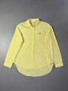 Lacoste Pastel Yellow Classic Button-Up Shirt, Women's (M)