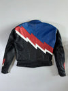 Vintage “V” Leather Two-Piece Racing Suit (Jacket Size : M) (Pant Waist :34 |Length : 39)