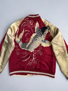 ZVintage Reversible Japanese Sukajan Koi Fish Bomber | Fully Embroidered RARE (M)