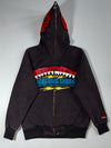 Vintage Reputation Black Lightning Shark Full Zip Hoodie (M)