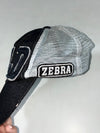Chunglim “WILD” Distressed Patch Black Grey Trucker Mesh Cap (Adjustable)