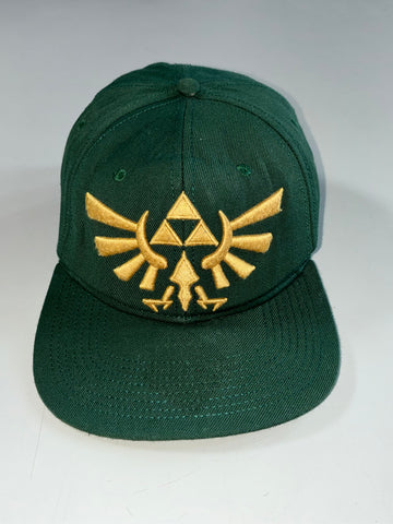 Vintage Zelda Green Gold Embroidered Snapback Cap (Adjustable)