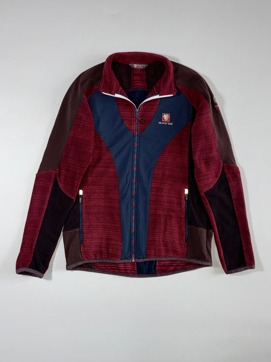 Black Yak Extreme Peak Colorblock Full-Zip Fleece Jacket – Burgundy/Navy (S/M)