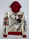 Vintage Y2K Ed Hardy by Christian Audigier Full Rhinestone Tattoo Graphic Zip Hoodie (L)