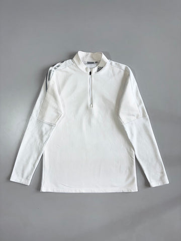 Adidas White Quarter-Zip Performance Pullover (M)