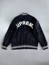 Supreme | Pure Suede Leather Varsity Bomber Jacket (M)