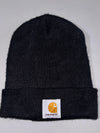 Vintage Carhartt Black Cuffed Knit Beanie (H:12 inches/W:18 inches)