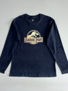 Jurassic Park Movie Logo Long Sleeve T-Shirt – Navy (L)