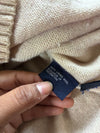 Tommy Hilfiger Cream Lambswool V-Neck Sweater (S/M)