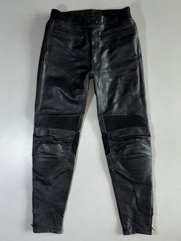 Probiker Motorcycle Collection Leather Knee Padded Trousers (W:34|L:44)