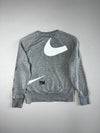 Nike Swoosh Grey Big Logo Crewneck Sweatshirt – "TM" Print(M)