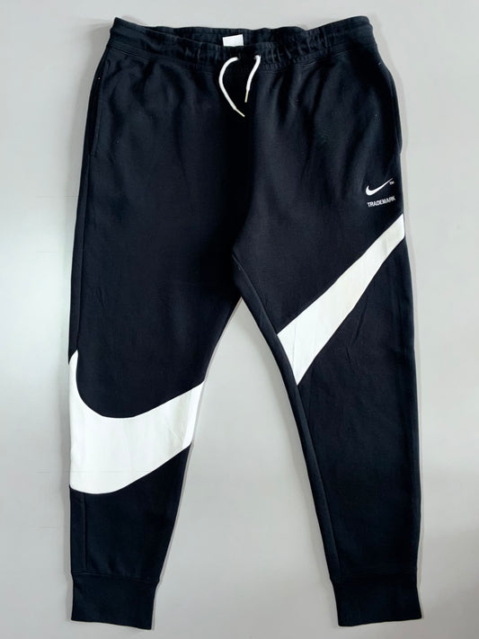 Nike Black/White Big Swoosh Joggers (W:36|L:40)