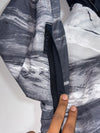 Quiksilver Dryflight 10K Ski Jacket Grey Yellow Mountain Print (L)